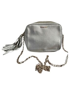 Exclusive Victoria's Secret Fashion Show Silver Python Crossbody Bag With Tassle
